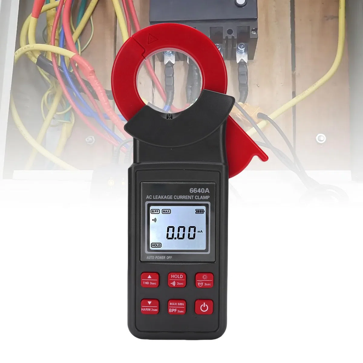 AC Prąd Upływowy Miernik Cęgowy 0mA 300A ETCR6640A 40mm Szczęki