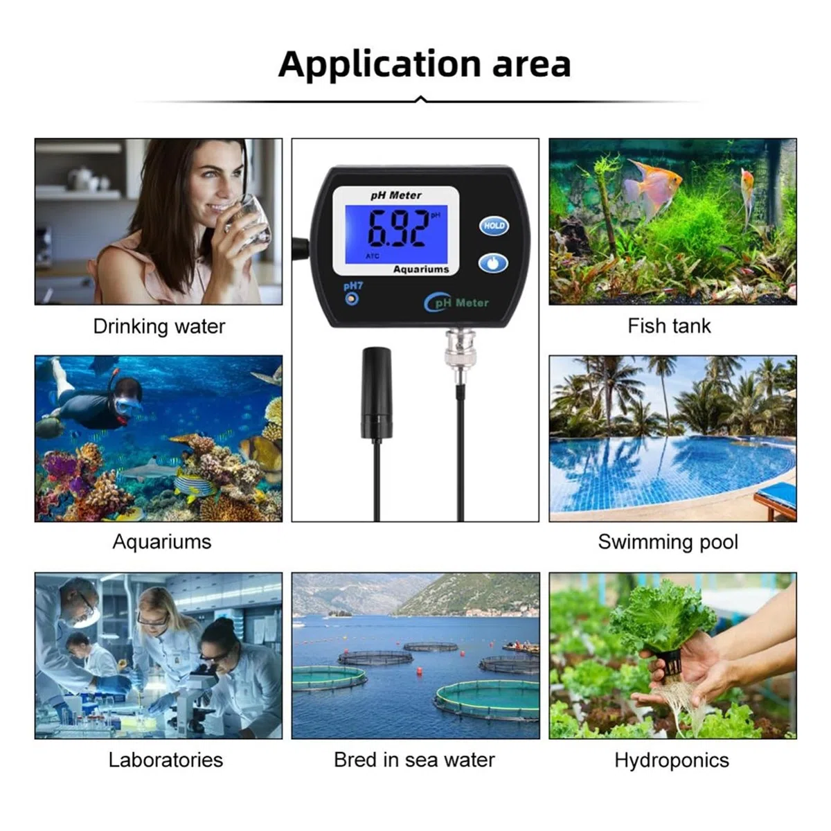 Przenośny miernik PH Tester dokładny długopis cyfrowy PH-990 kieszonkowy akwarium wino mocz LCD Test z dużym ekranem Wysoka Czułość(UK Version)