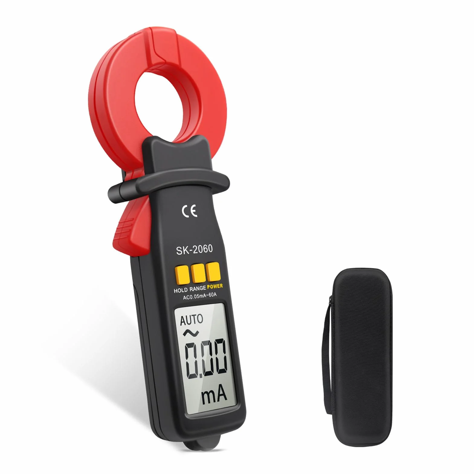 Cocoarm Cyfrowy Miernik Cęgowy 60A, Tester Prądu Upływowego AC DC z