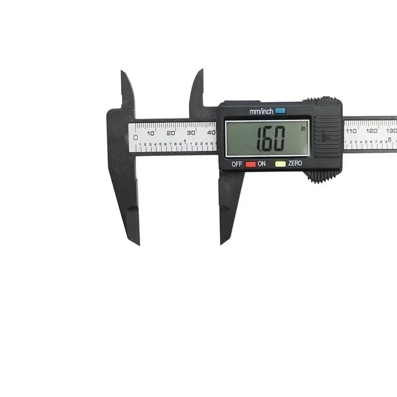 0-150 Mm plastikowy LCD cyfrowa elektroniczna suwmiarka z noniuszem włókna węglowego narzędzia pomiarowe