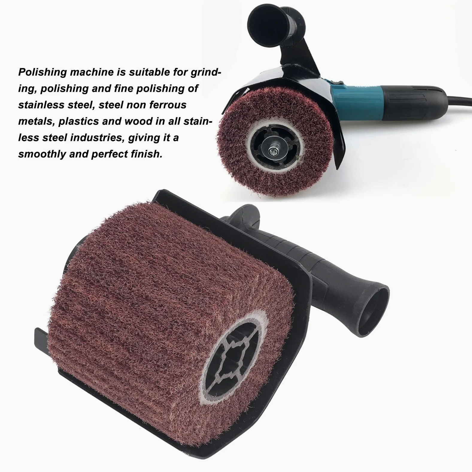 Yosoo Health Gear Zestaw kół Polerskich M10 do Szlifierki Kątowej, Akcesorium do Maszyny Polerskiej z rękojeścią, Kluczem, Wałem i podkładką, Polerowania Metalu i Drewna