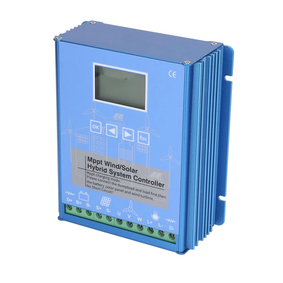 Hyuduo Hybrydowy Kontroler Wiatru MPPT PWM Ładowanie 800 W WIND 600W PV Słoneczny Słoneczny Kontroler dla łodzi Domowych