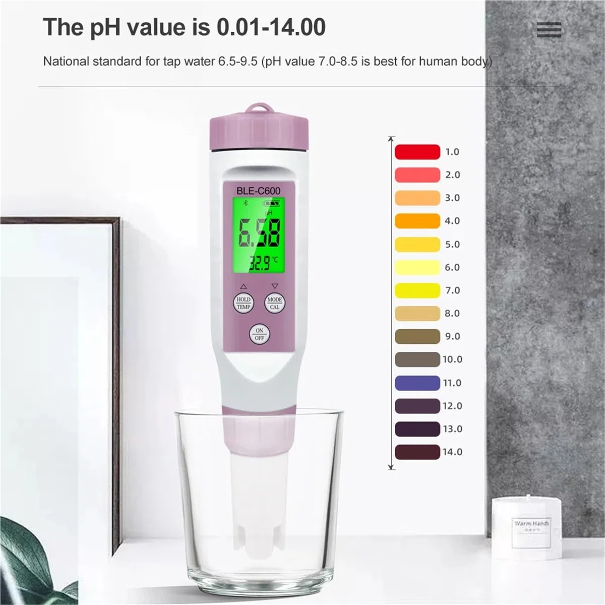 7 w 1 miernik pH PH/EC/TDS/ORP/SALT/SG/TEMP Monitor online APP Inteligentny tester wody pitnej do akwarium, Monitor Technologiczny