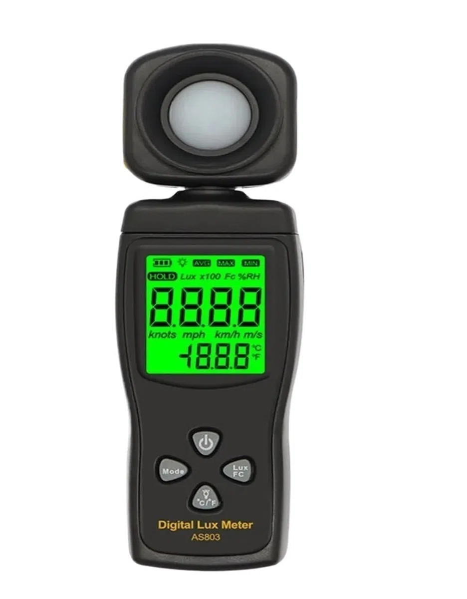 Miernik światła UV, Miniaturowy cyfrowy miernik luksów LCD z wyświetlaczem ręcznym iluminatorem Luminometr Fotometr Luksomierz Miernik światła 0-200000