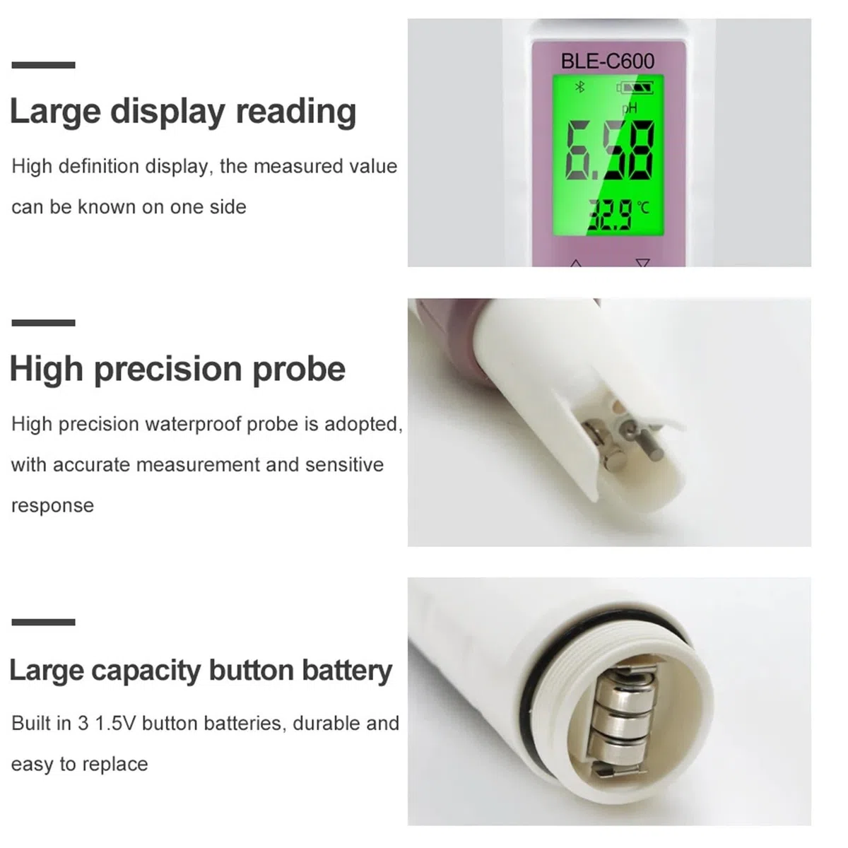 7 w 1 miernik pH PH/EC/TDS/ORP/SALT/SG/TEMP Monitor online APP Inteligentny tester wody pitnej do akwarium, Monitor Technologiczny