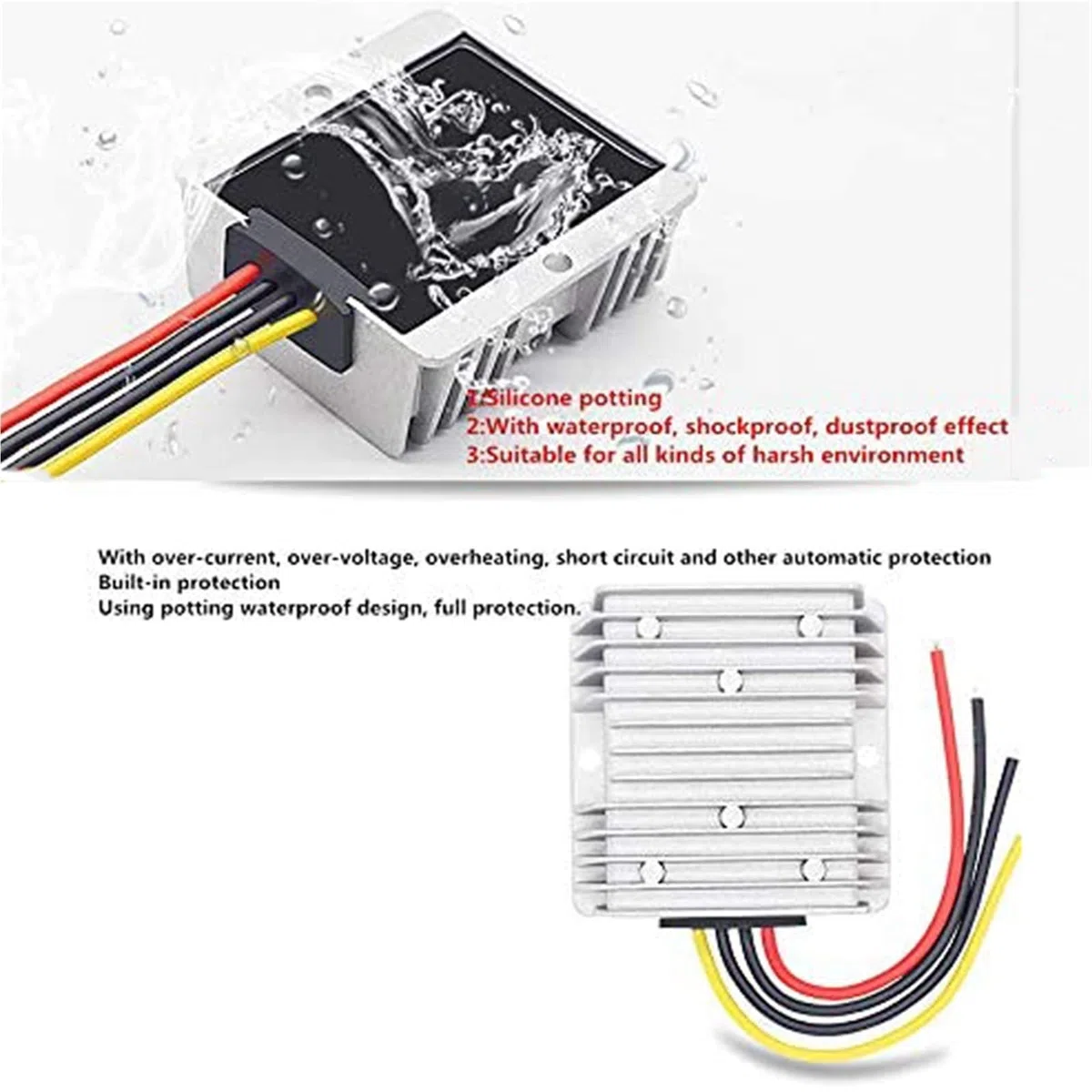 1 sztuka 12 V 24 V (9-36 V) do 14,5 V 3 A – 25 A ładowarka litowo-ołowiowo-żelazowo-fosforanowa 9-36 V do 14,5 V ładowarka do samochodów kempingowych (9-36 V do 14,5 V 20 A)