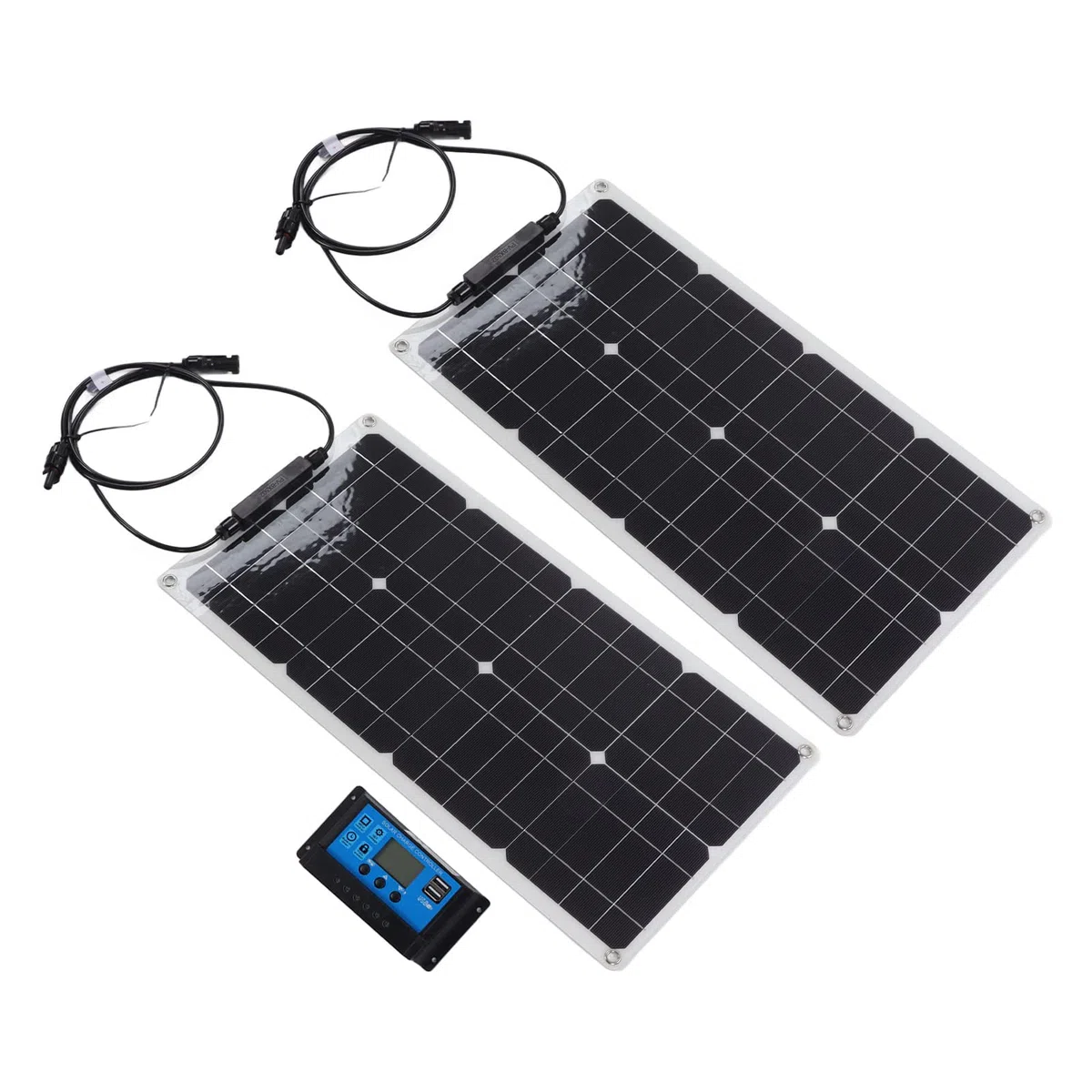 Fdit Zestaw ładowania Solarnego 50W, Panel Monokrystaliczny z Kontrolerem