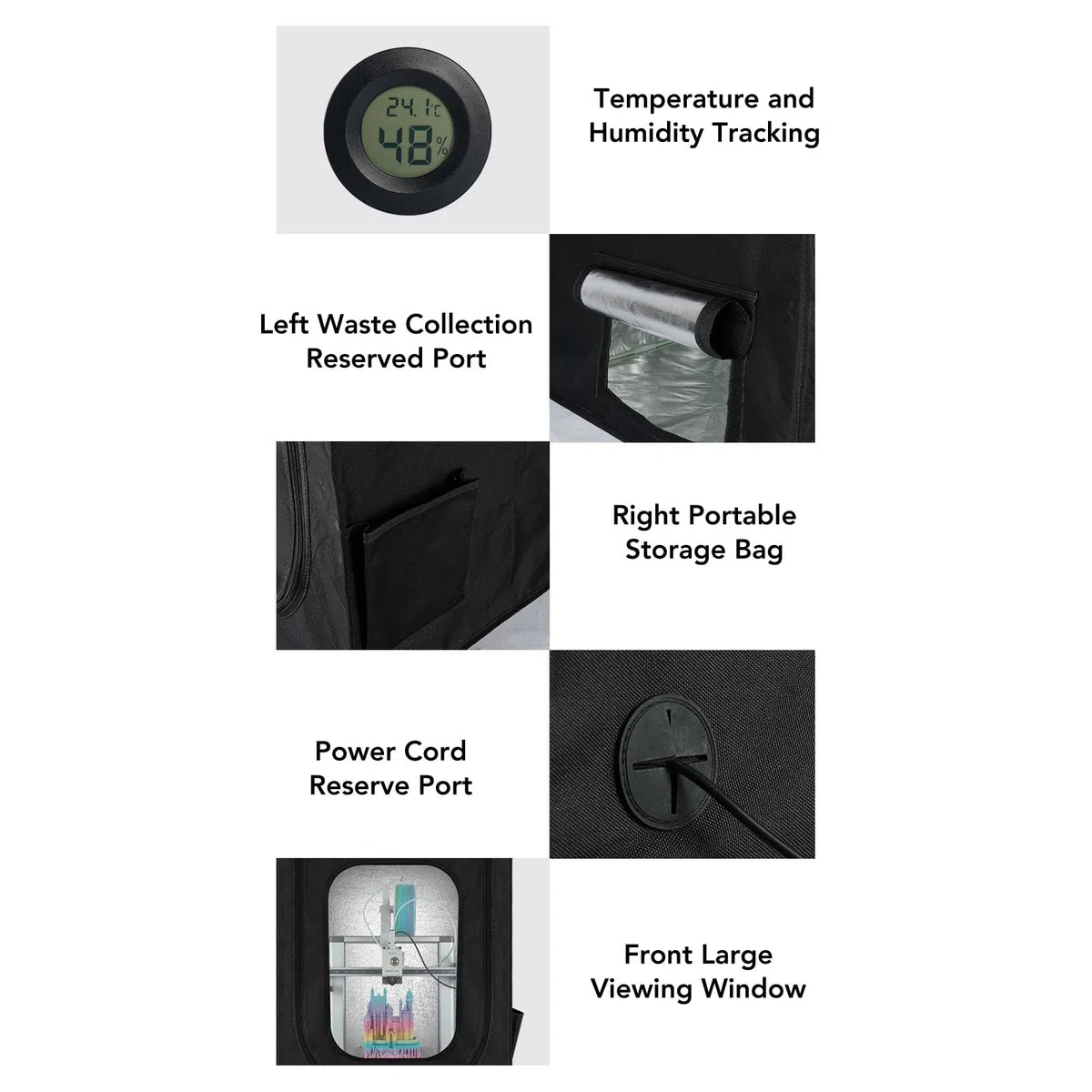 Generic Ognioodporna Obudowa Drukarki 3D z Wentylatorem Wyciągowym dla Ender 3 V3 3 Pro Firmy Lab