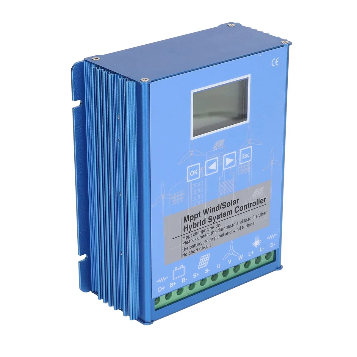 Hyuduo Hybrydowy Kontroler Wiatru MPPT PWM Ładowanie 800 W WIND 600W PV Słoneczny Słoneczny Kontroler dla łodzi Domowych