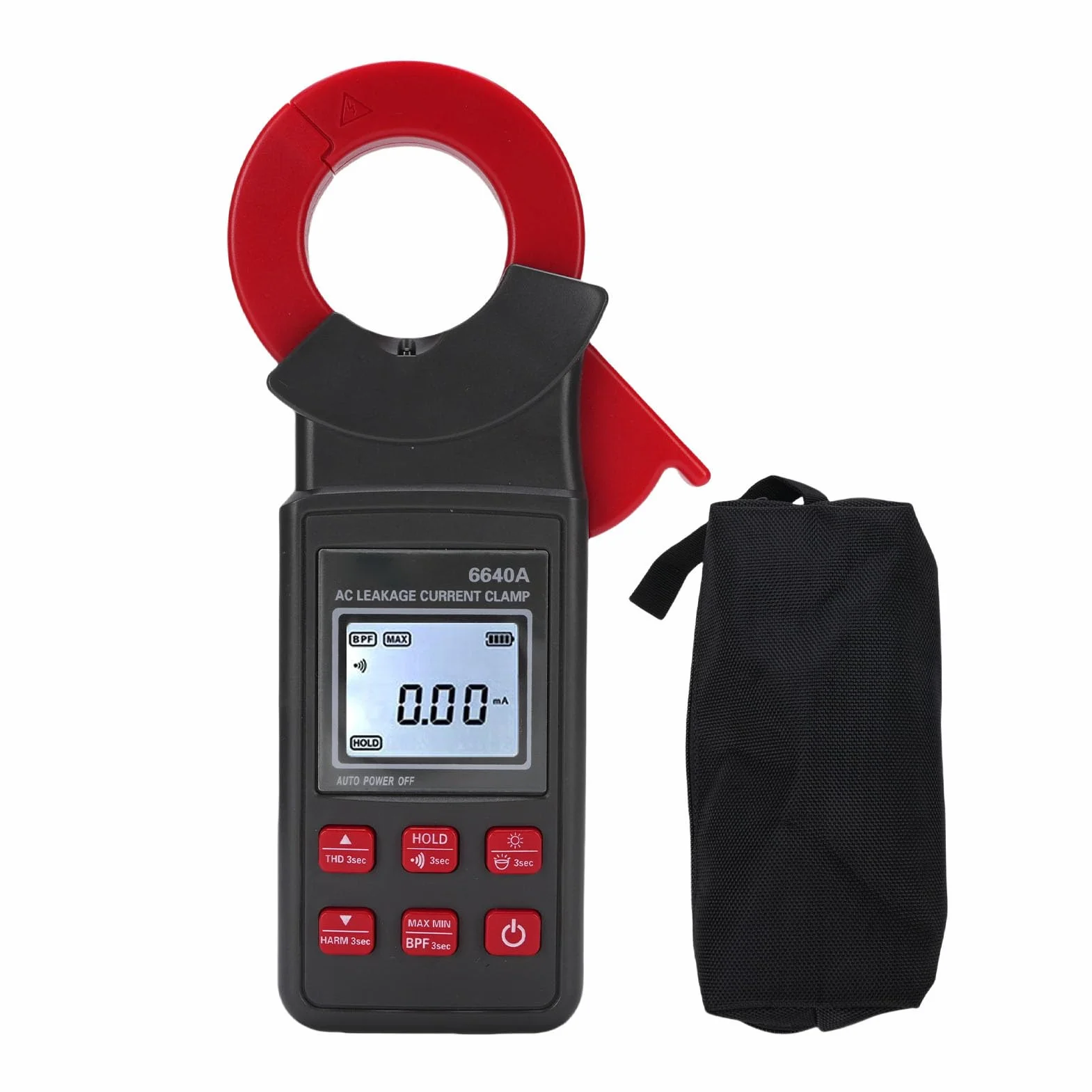 AC Prąd Upływowy Miernik Cęgowy 0mA 300A ETCR6640A 40mm Szczęki