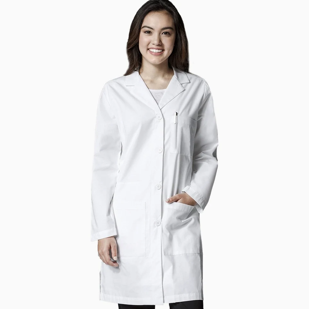 WonderWink 7402XWHT5XL WonderLAB damski długi płaszcz laboratoryjny, biały, wydłużony - rozmiar 5XL