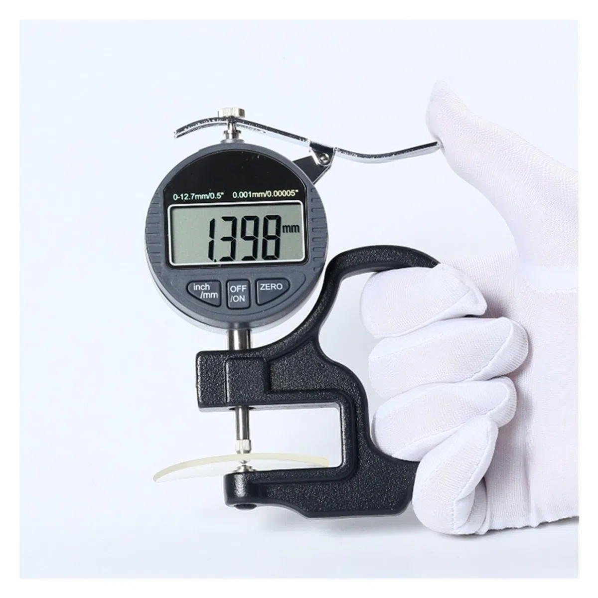 0-10mm Elektroniczny Cyfrowy Miernik Grubości 0.001mm/0.01mm Okrągła Główka Mikronowy Wskaźnik Obiektyw Mikrometr LCD Wysoka Precyzja(0.01mm)