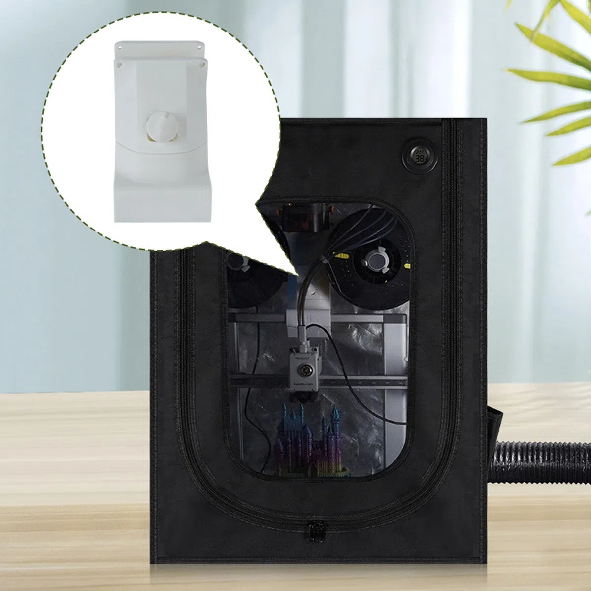 Ognioodporny Zestaw Obudowy Drukarki 3D do Serii Lab P1 X1 A1, futerał Ochronny do Kontroli Temperatury ze światłem LED, Pokrywa Drukarki 3D z redukcją Szumów Ender 3 V3
